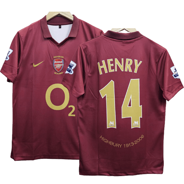 Arsenal Henry 2005-06 Embroidery Home Jersey Retro Collection