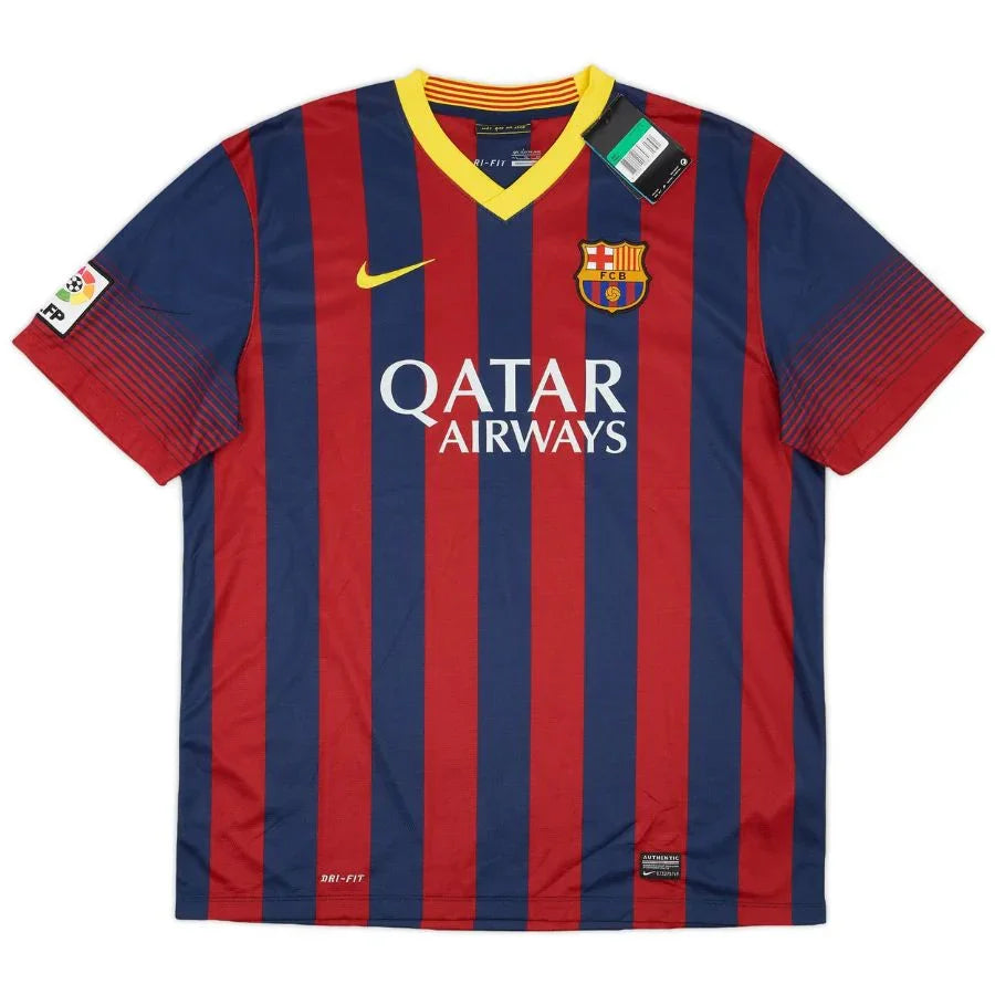 Messi #10 Barcelona Home Retro Jersey 2013/14