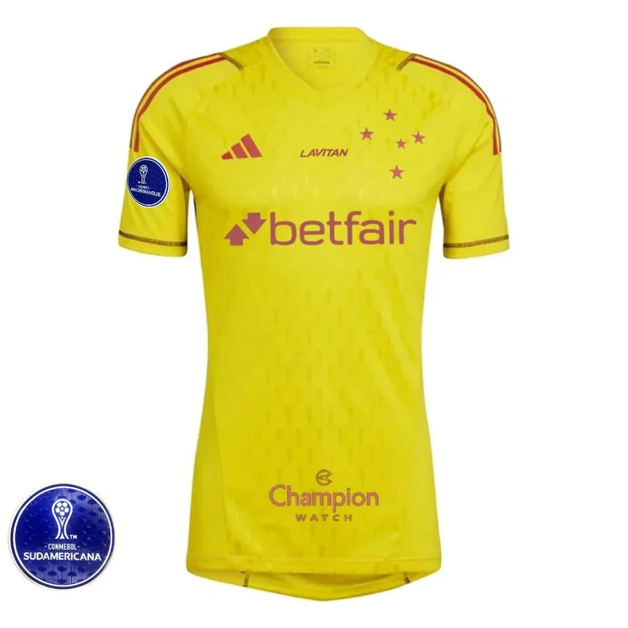 Cruzeiro Gk 2 Fan Jersey 2024/25 + Todos Os Patrocinios + Patchs Sul Americana 2024