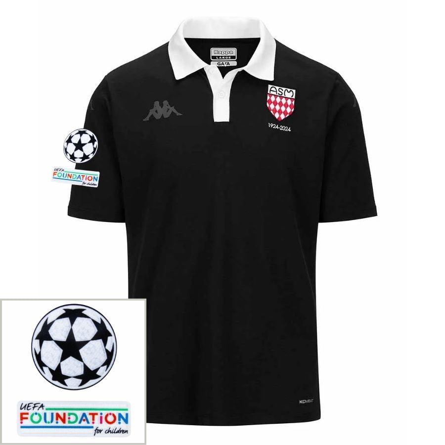 Monaco Centenary Fan Jersey 2024/25 Patches Ucl Uefa Foundation (Official Printing)