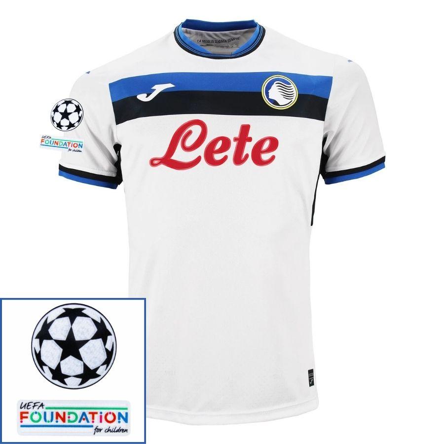 Atalanta Away Fan Jersey 2024/25 Patches Ucl Uefa Foundation (Official Printing)