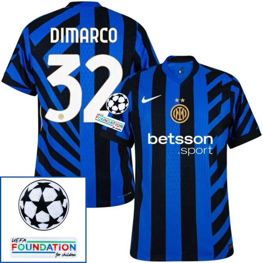 Inter Milan Home 2024/25 Patches UCL UEFA Foundation (Official Printing)