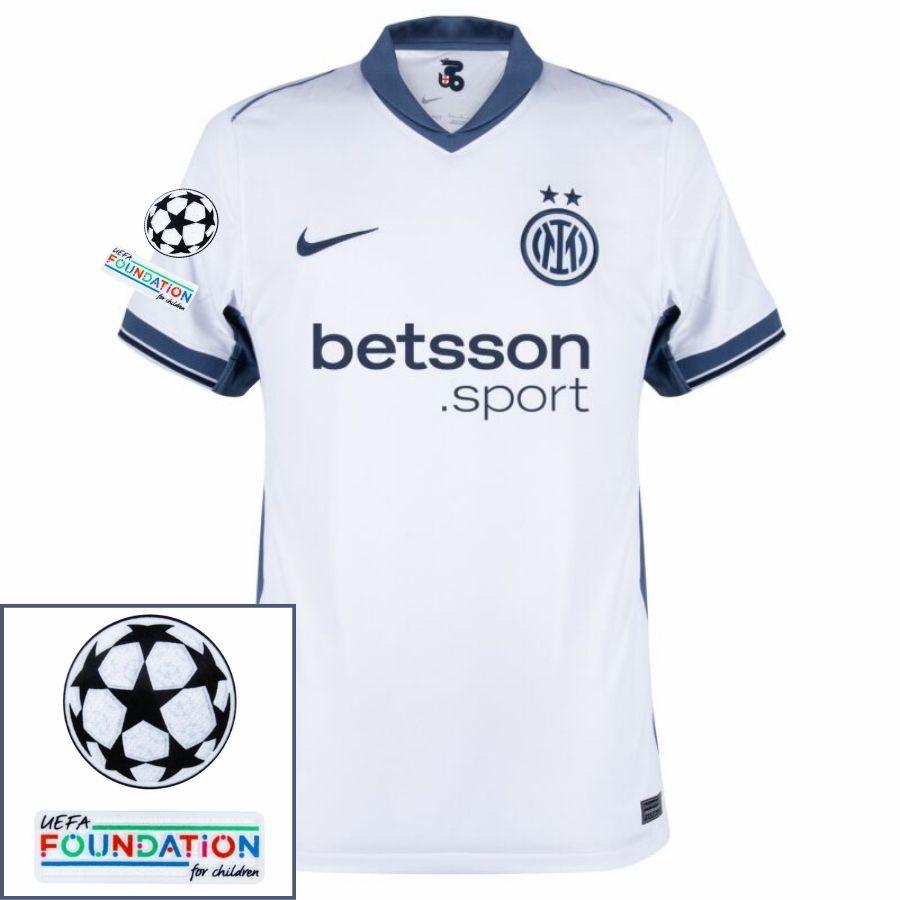Inter Milan Away 2024/25 Patches Ucl Uefa Foundation (Official Printing)