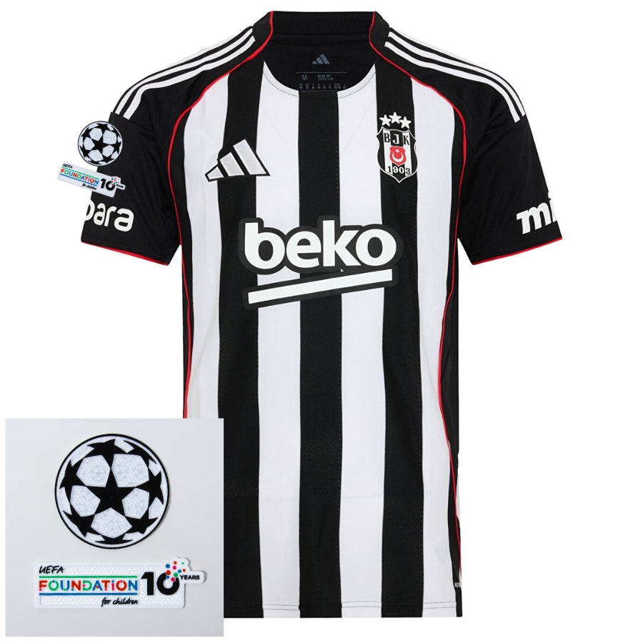 Beşiktaş Away Fan Jersey 2025/26 Patches Ucl Uefa Foundation (Official Printing)