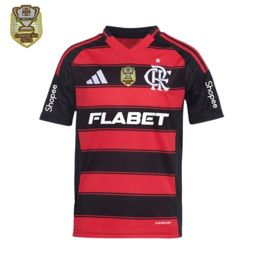 Flamengo Home Fan Jersey 2025/26 Patch Campeon