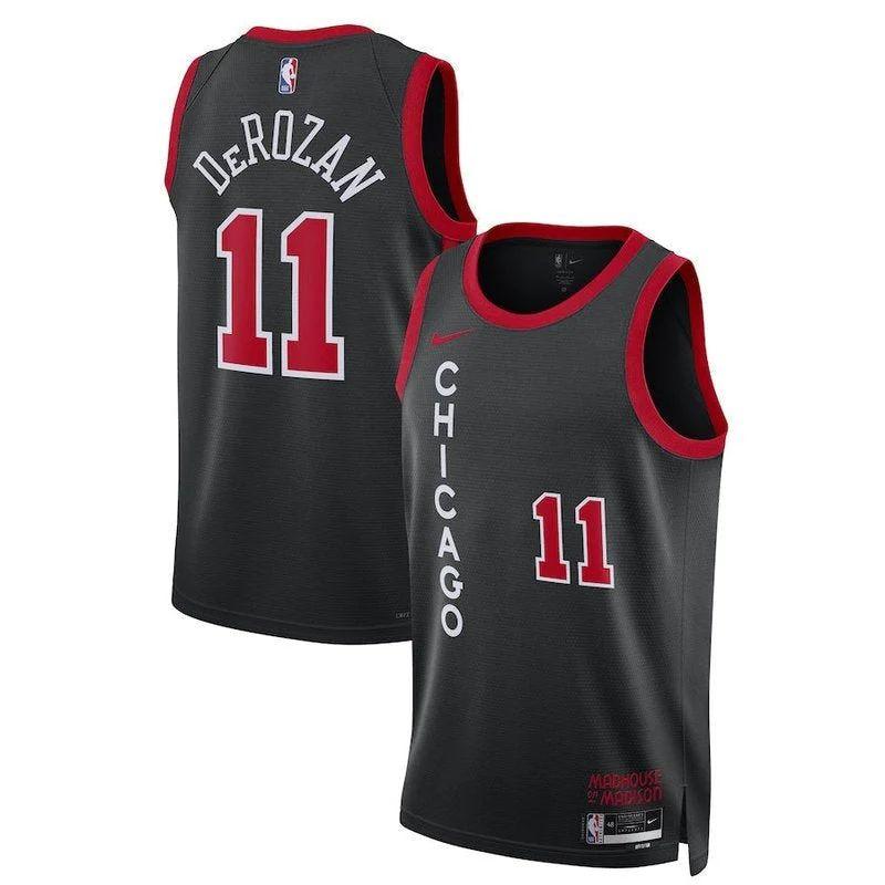 Demar Derozan Chicago Bulls Unisex 23/24 Nba Jersey – Black – City Edition