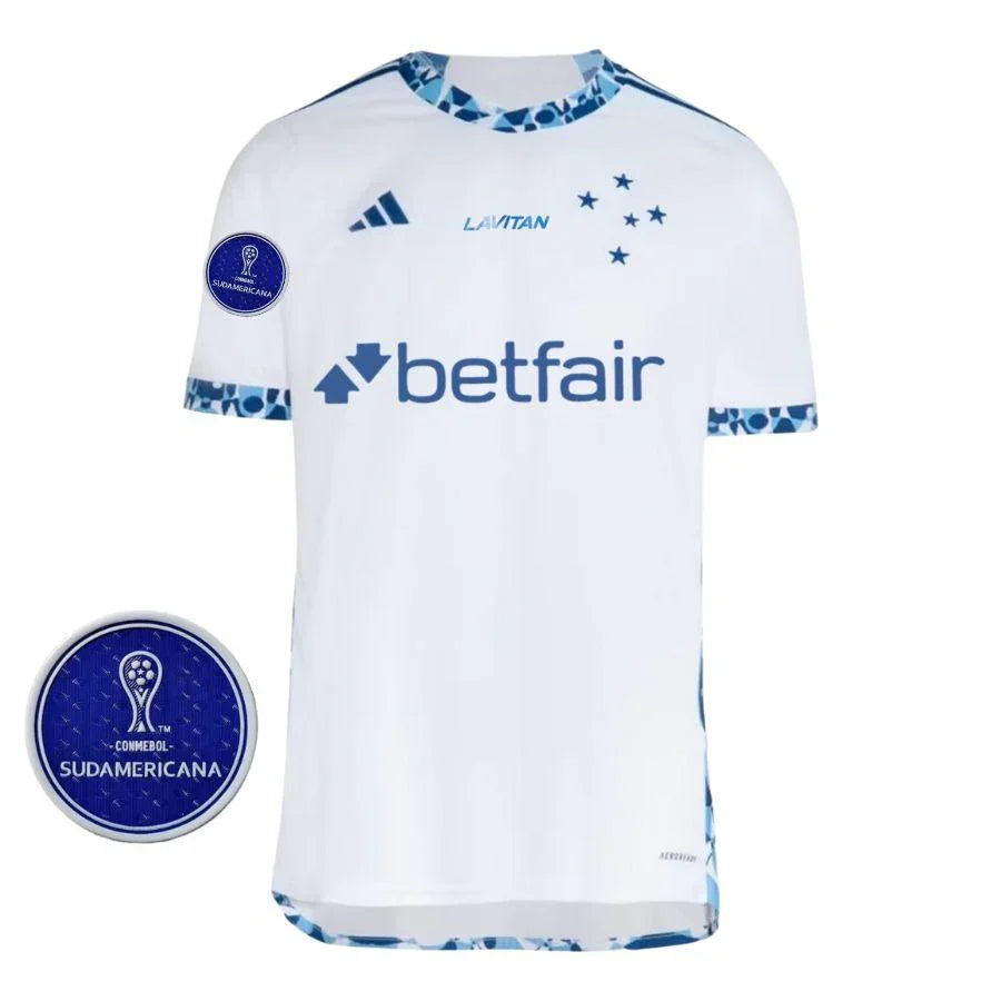 Cruzeiro Away Jersey 2024/25 + Todos os Patrocinios + Patchs Sul Americana 2024