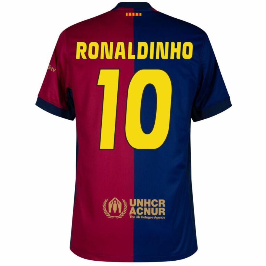 Barcelona Home 2024/25 Patches UCL UEFA Foundation (Official Printing)