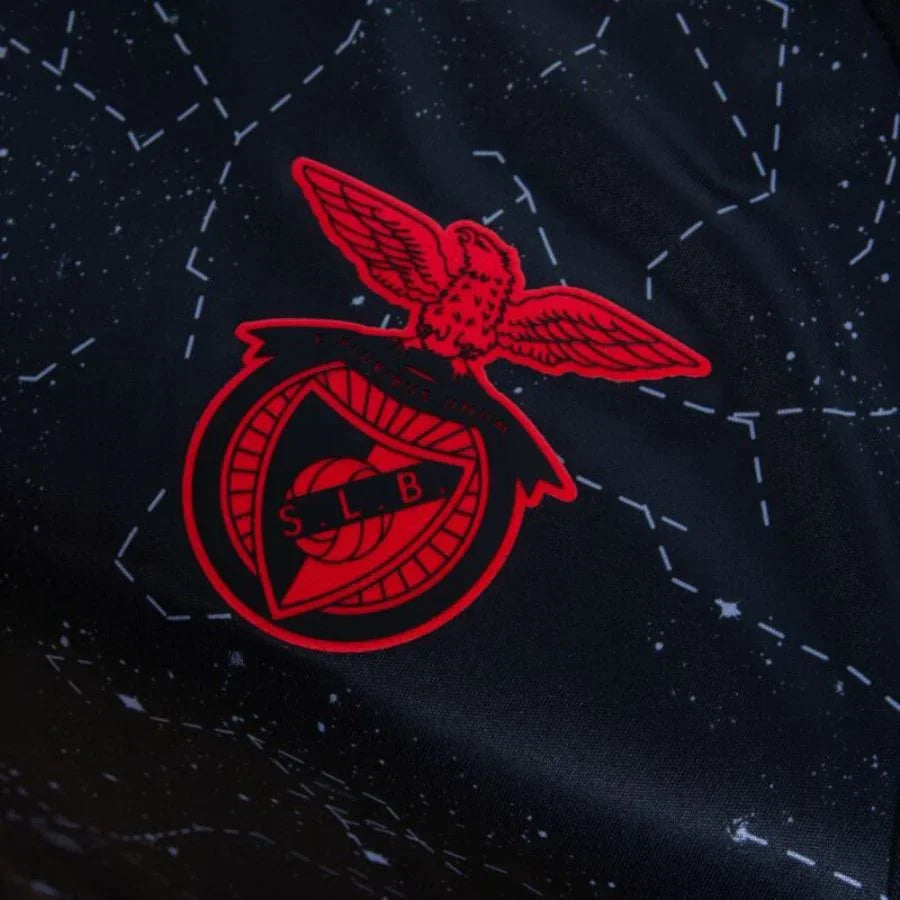 Benfica Away Fan Jersey 2024/25 Patches UCL UEFA Foundation (Official Printing)