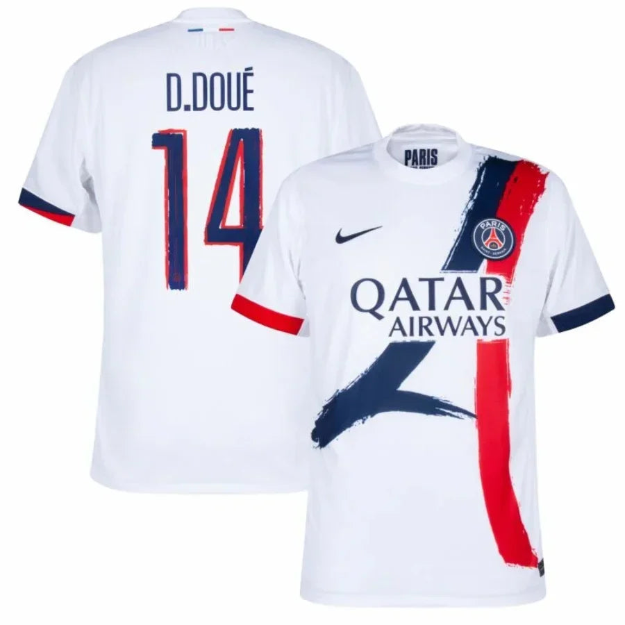 PSG D.Doué 14 Away Fan Jersey 2024/25