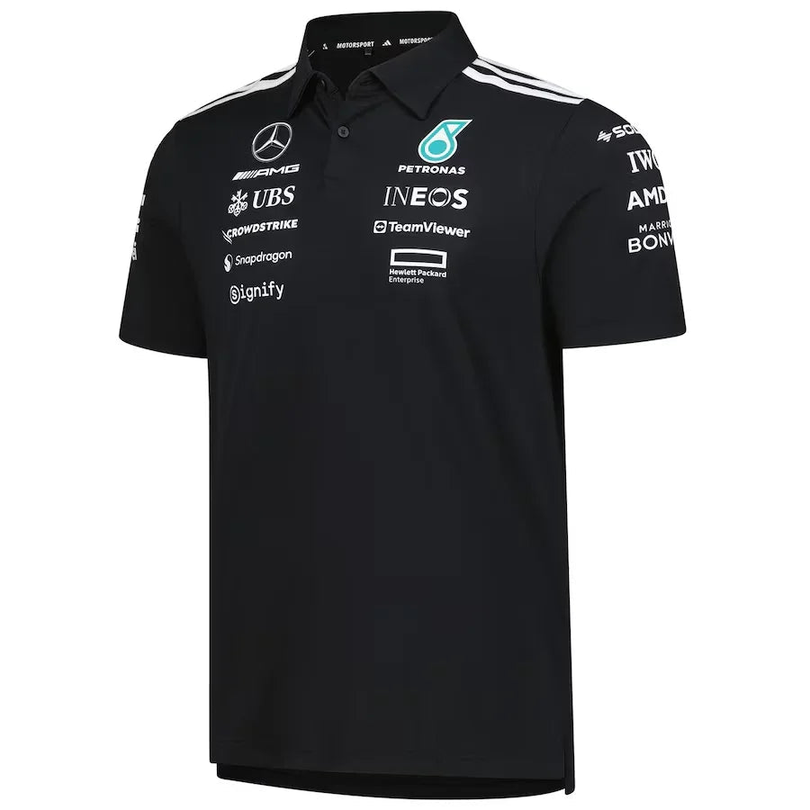 Mercedes-AMG Petronas F1 Team Adidas Wear Polo - Black Formula 1 F1 Formula One