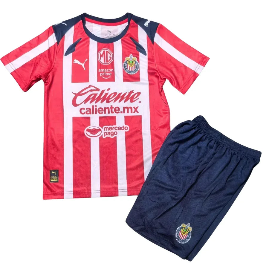 Kids Kit Chivas De Guadalajara Home Fan Jersey 2025/26