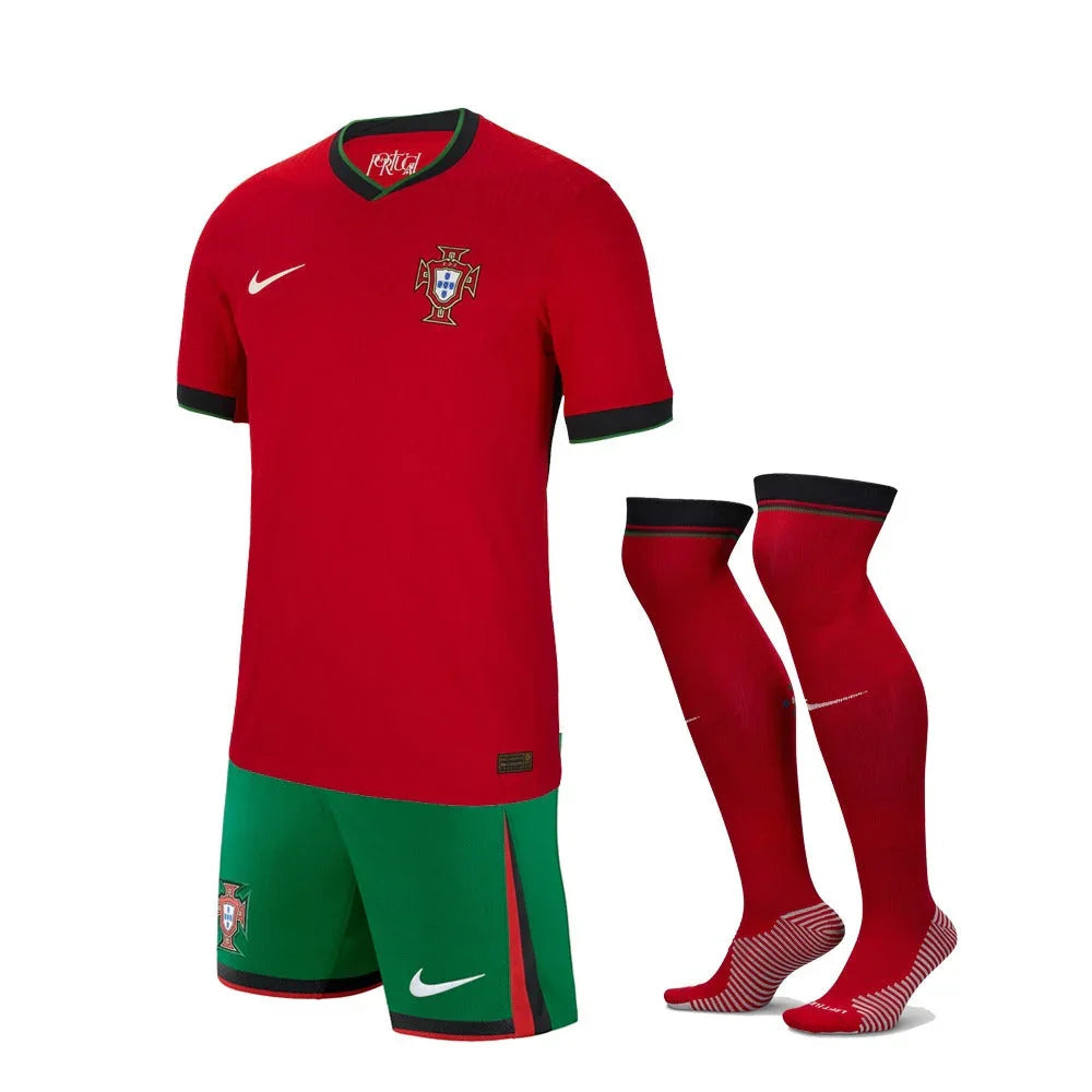 Kids Kit Portugal Home Jersey 2024/25