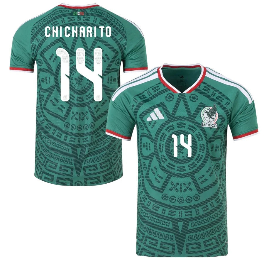Mexico Home Chicharito 14 Authentic Player Shirt 2026World cup
