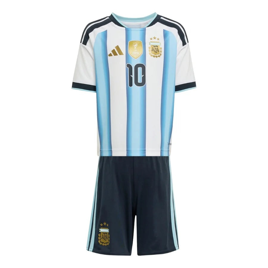 Kids Kit Argentina Home Messi 10 Fan Jersey Shirt 2026 WorldCup