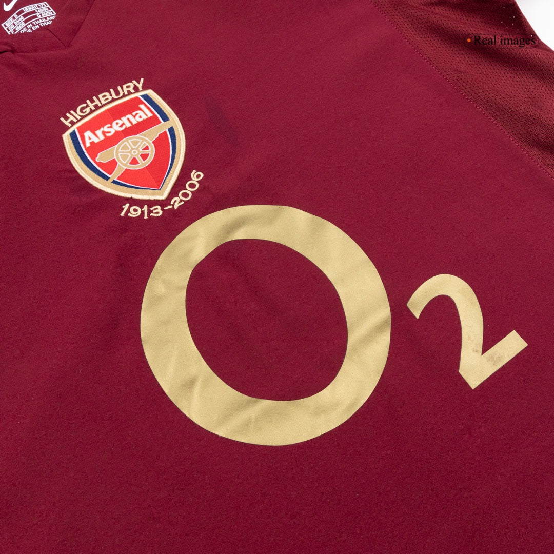 Retro Soccer Jersey Arsenal Home Long Sleeve 2005/06