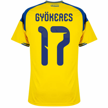Sweden Home Györkeres 17 Fan Jersey Shirt 2026-2027 World Cup