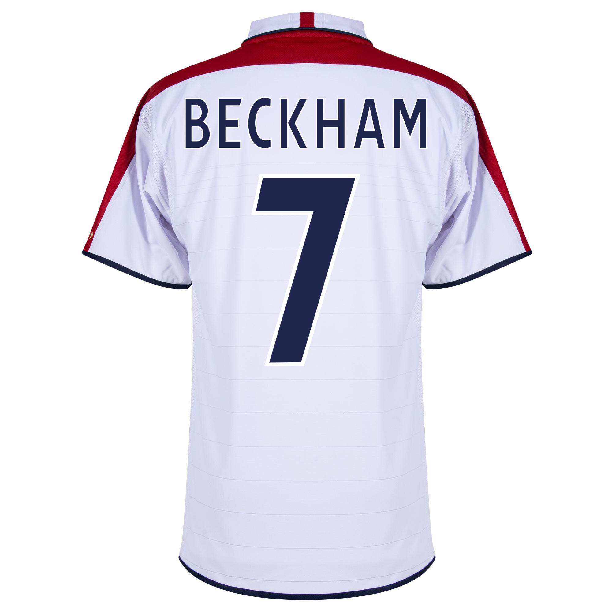 England Home Beckham 7 Retro Fan Jersey 2004