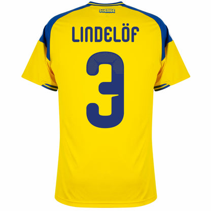Sweden Home Lindelöf 3 Fan Jersey Shirt 2026-2027 World Cup