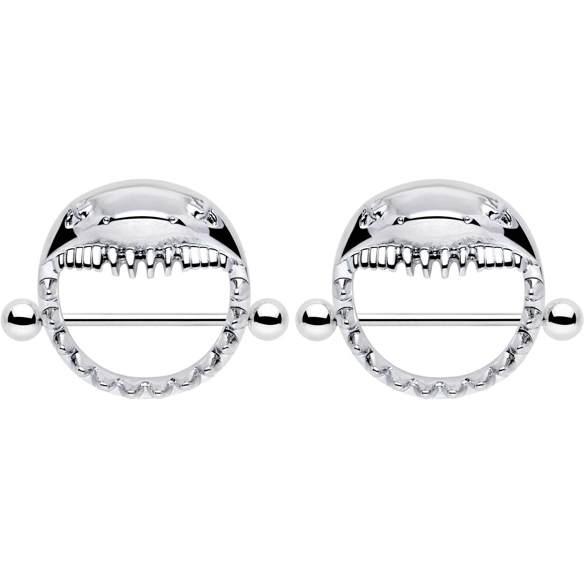 14G 9/16 Shark Bite Nipple Shield Set