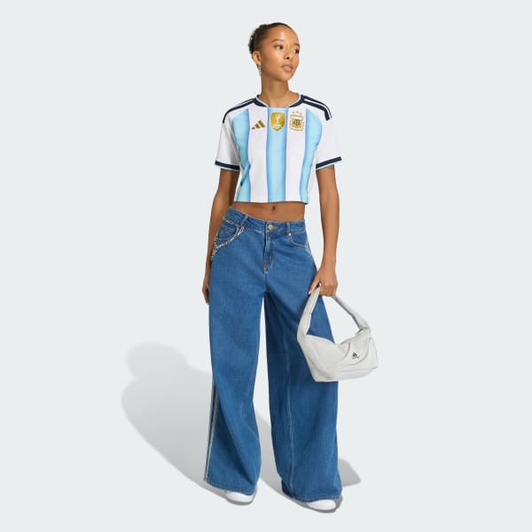 Argentina Home Cropped Jersey Women’S Home World Cup 2026