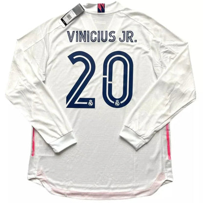 Real Madrid Home Long Sleeve Fan Jersey 2020/21 Vini Jr. 20