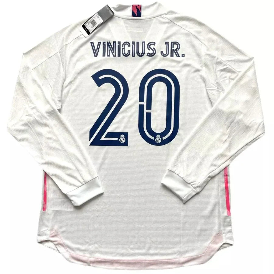 Real Madrid Home Long Sleeve Fan Jersey 2020/21 Vini Jr. 20