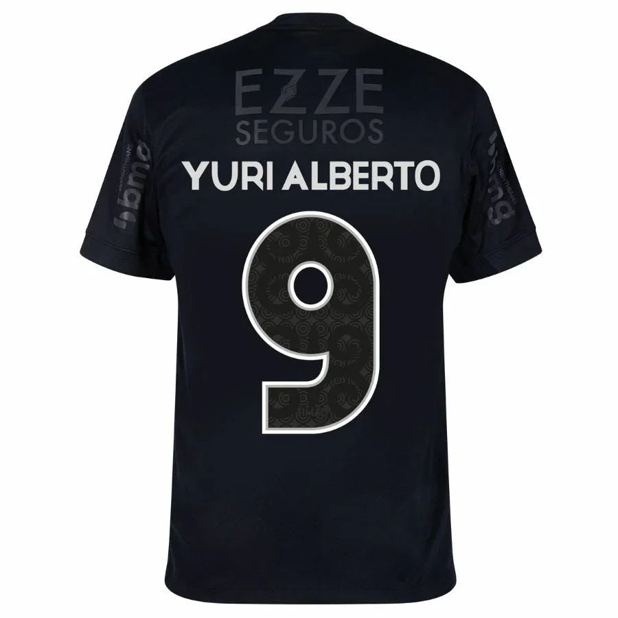 Corinthians Yuri Alberto 9 Away Fan Jersey 2024/25 Full Sponsor (Official Printing)
