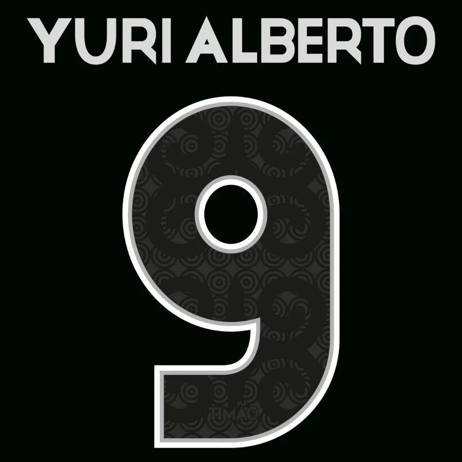 Corinthians Yuri Alberto 9 Away Fan Jersey 2024/25 Full Sponsor (Official Printing)