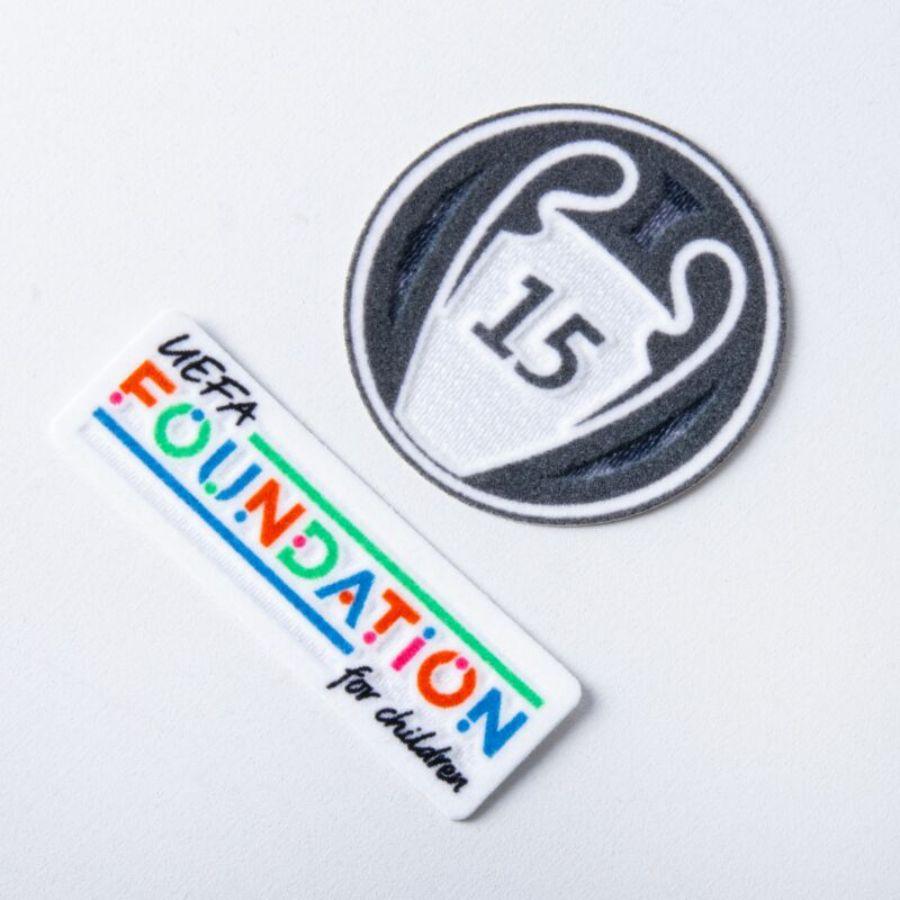 Real Madrid Mbappé 9 Home Fan Jersey 2024/25 Patches UCL UEFA Foundation (Official Printing)