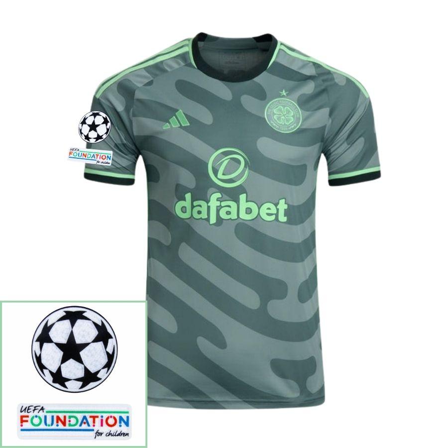 Celtic Third 2024/25 Patches UCL UEFA Foundation (Official Printing)