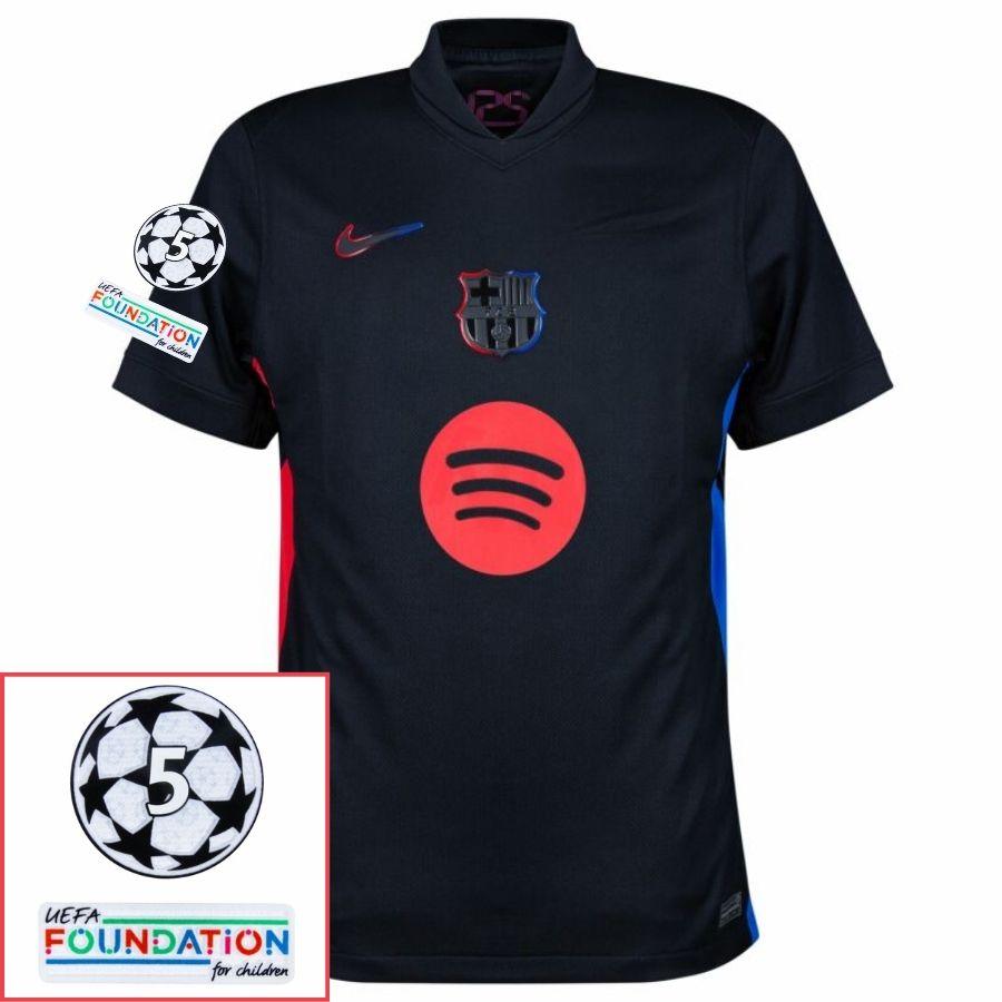 Barcelona Away 2024/25 Patches Ucl Uefa Foundation (Official Printing)