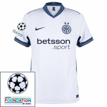Inter Milan Dimarco 32 Away 2024/25 Patches UCL UEFA Foundation (Official Printing)