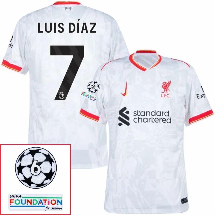 Liverpool Away 2024/25 Patches UCL UEFA Foundation (Official Printing)