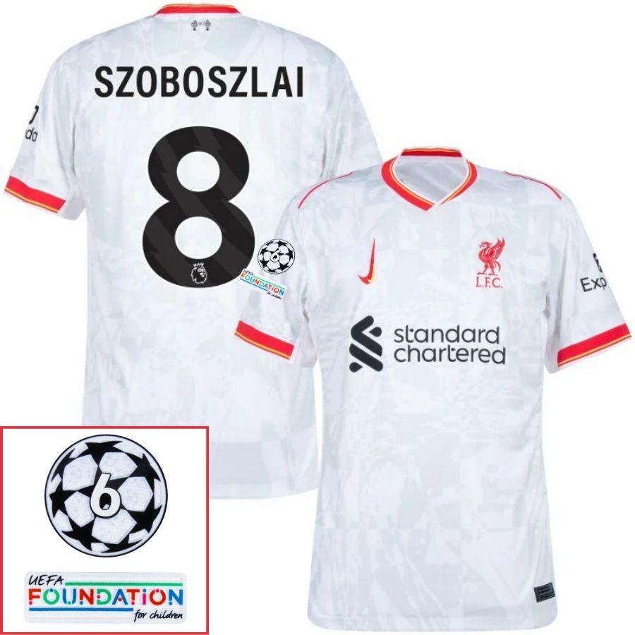 Liverpool Away 2024/25 Patches UCL UEFA Foundation (Official Printing)