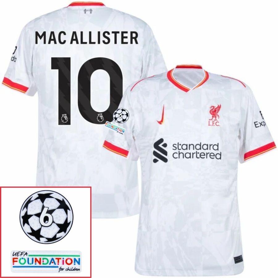 Liverpool Away 2024/25 Patches UCL UEFA Foundation (Official Printing)