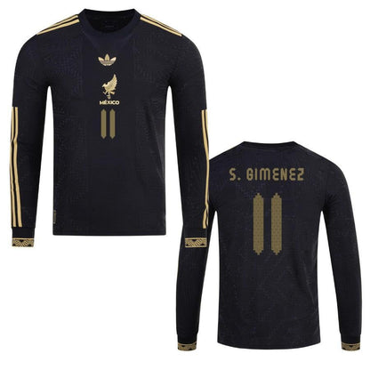 Mexico Santiago Giménez 2025 Special Edition Long Sleeve Authentic Player Third Jersey by adidas