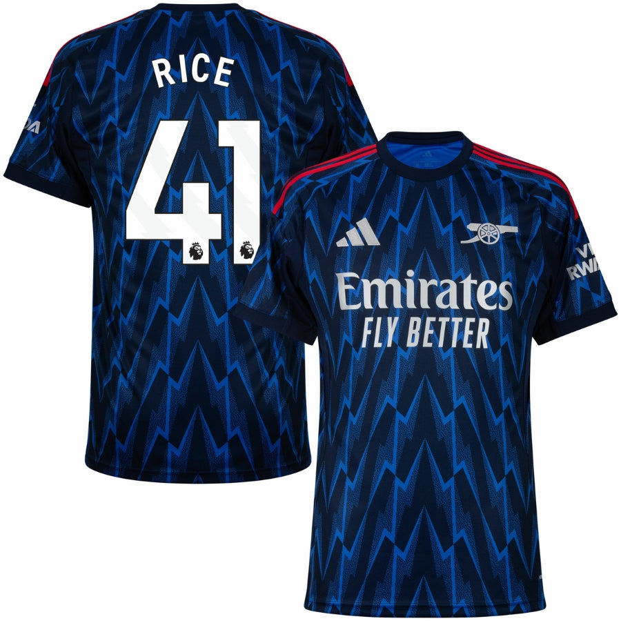 Arsenal Away Rice 41 Authentic Player Jersey Shirt 2025-2026