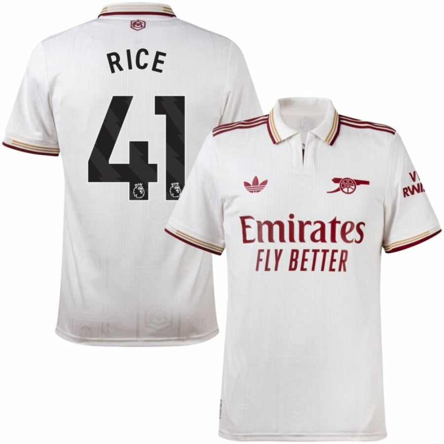 Arsenal Third Rice 41 Authentic Player Jersey Shirt 2025-2026