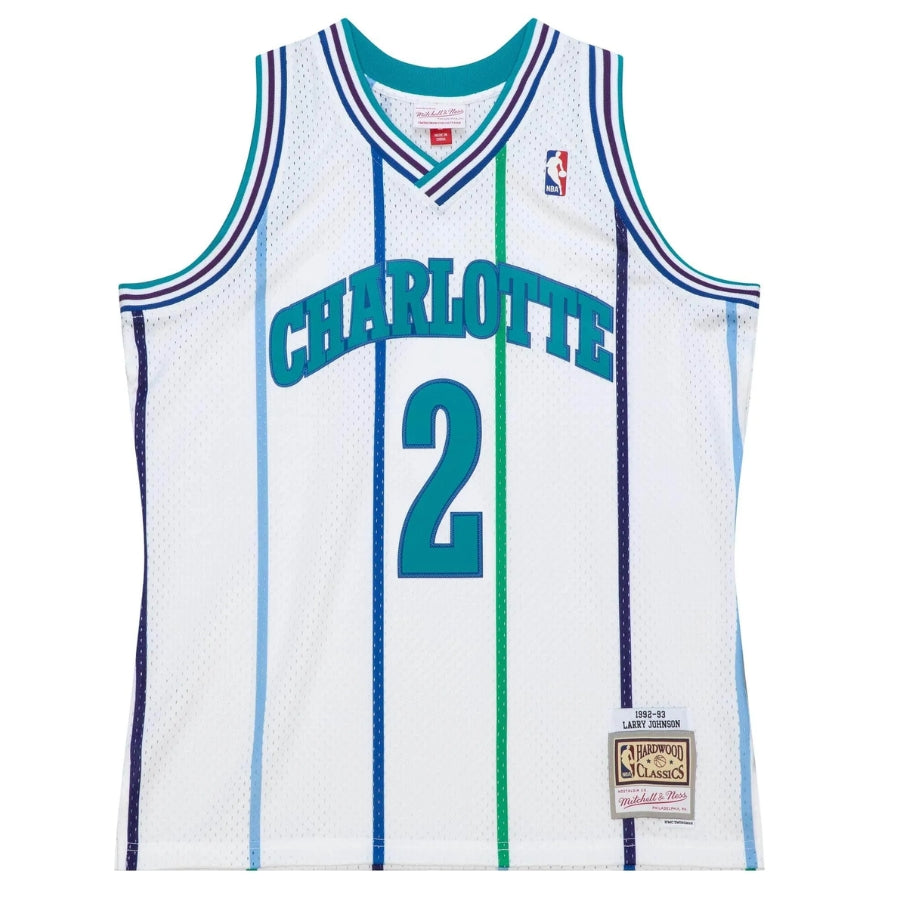 Regata Nba Charlotte Hornets 1992/93 Mitchell & Ness Hardwood Classics Swingman