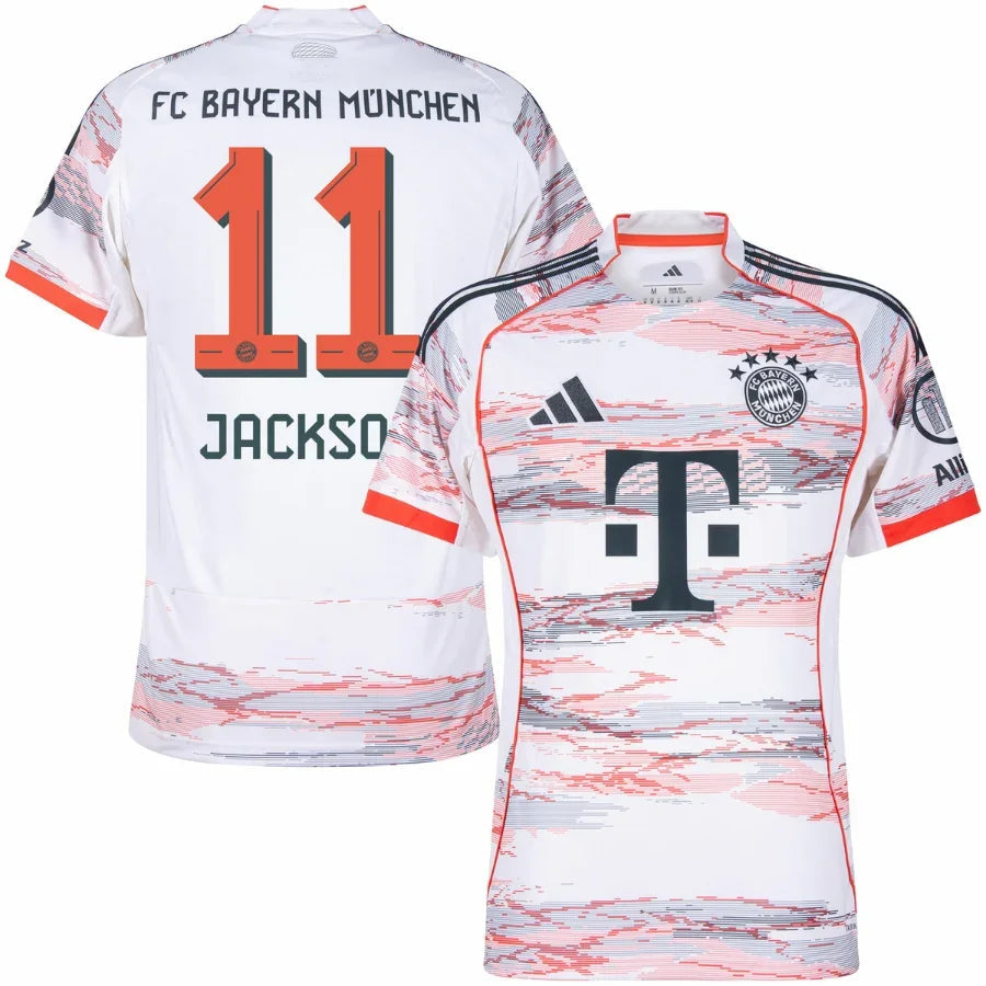 Bayern München Away Nicolas Jackson 11 Fan Jersey 2025/26