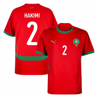 Morocco Hakimi 2 Home Fan Jersey 2025/26 (Official Printing)