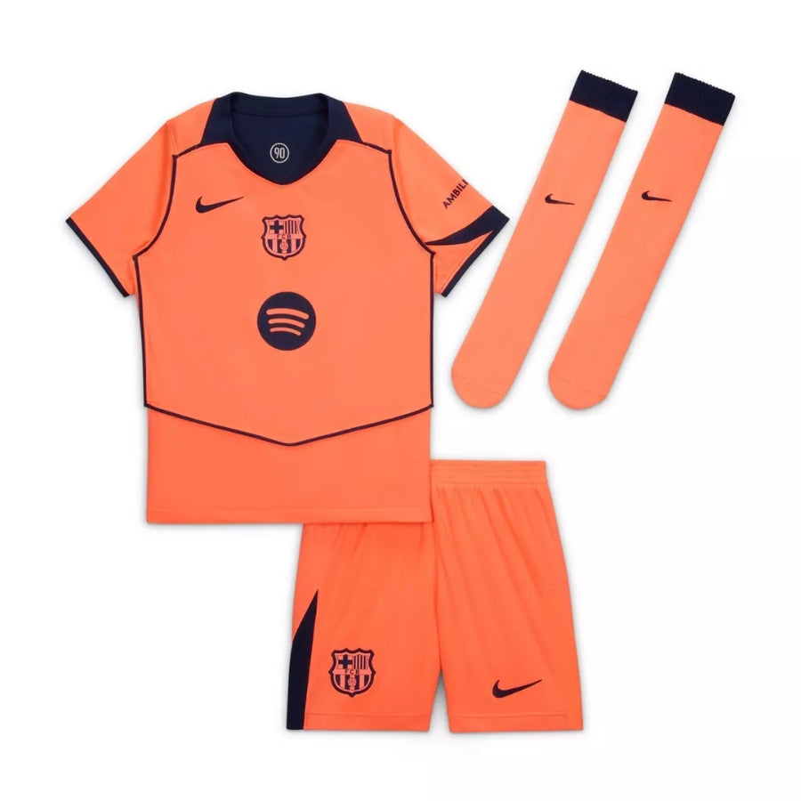 Kids Kit Barcelona Third Fan Jersey 2025/26 Shirt, Shorts And Socks