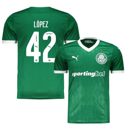 Palmeiras Home Flaco Lopez 42 Fan Jersey 2025/26