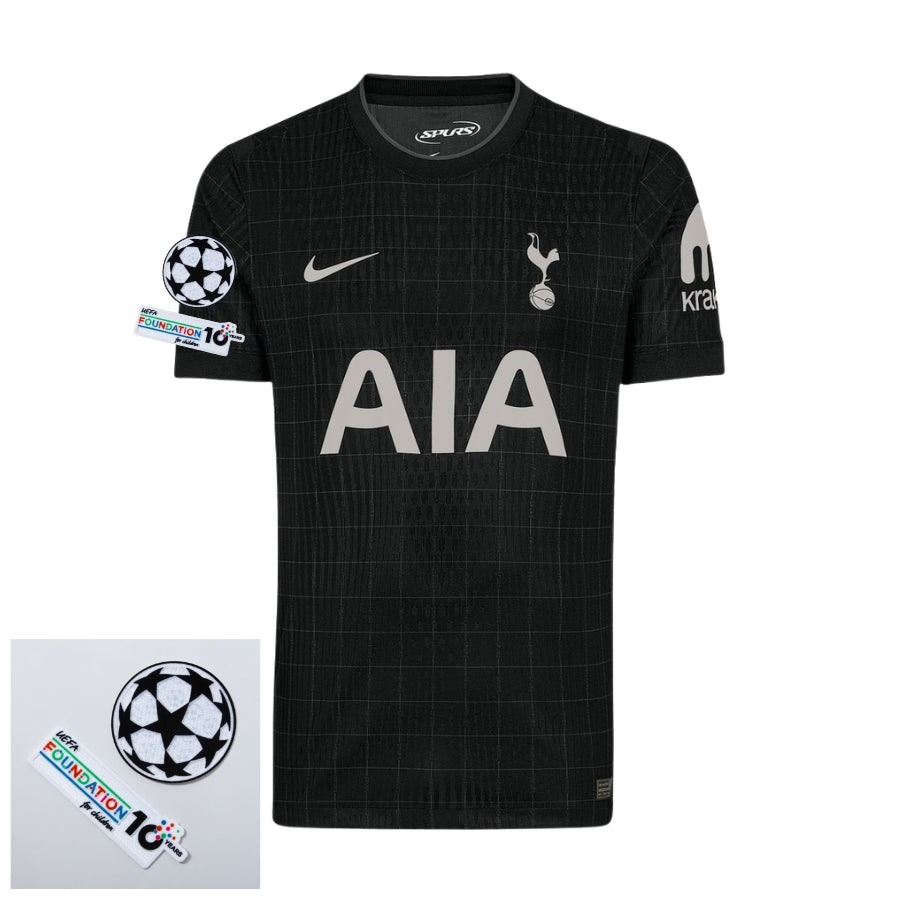 Tottenham Away Fan Jersey 2025/26 Patches UCL + 10th Anniversary UEFA.