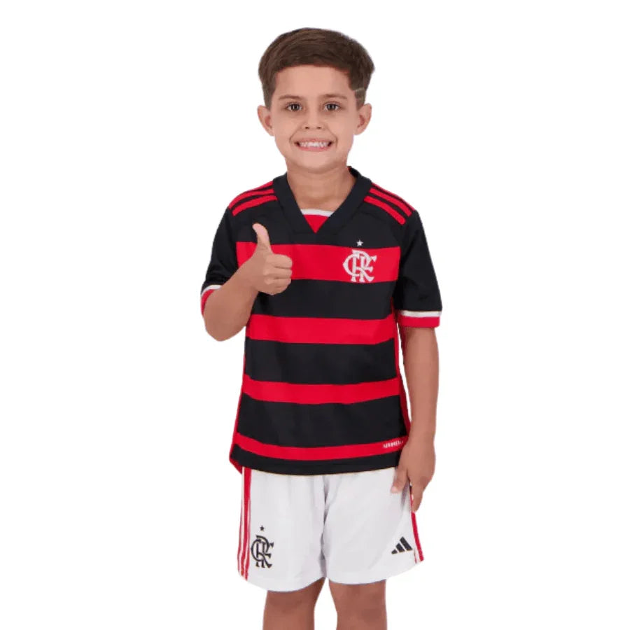 Kids Kit Flamengo Home Jersey 2024/25