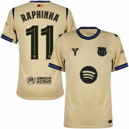 Barcelona Away Raphinha 11 Fan Jersey 2025/26 Official Printing (La Liga)