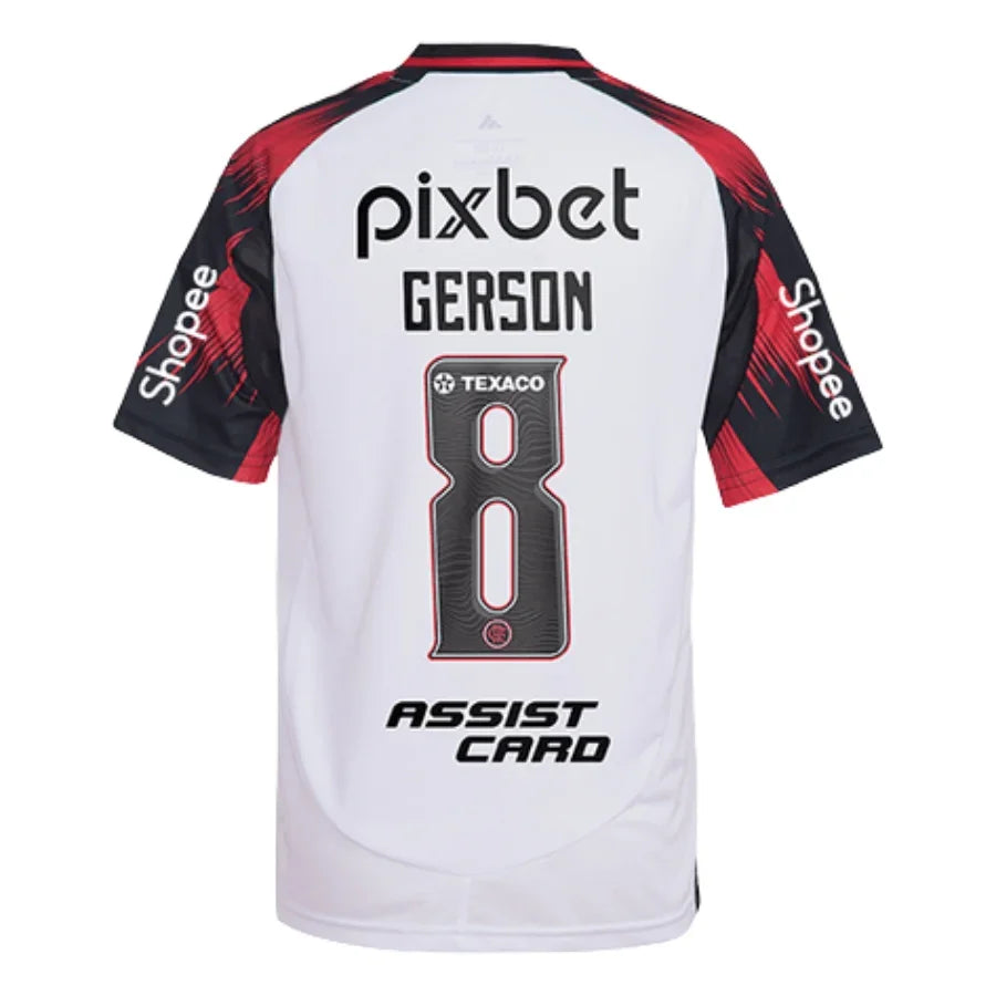 Flamengo Away Fan Jersey 2025/26 Patchs + Full Sponsor (Official Printing)