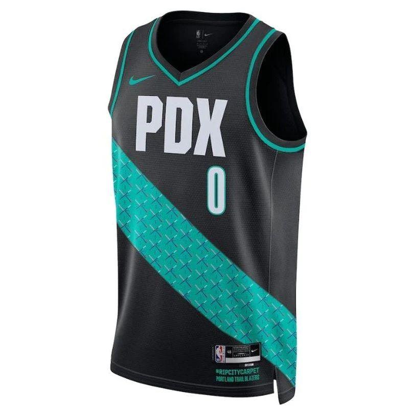 Damian Lillard Portland Trail Blazers Unisex 2023 NBA Jersey - City Edition - Black