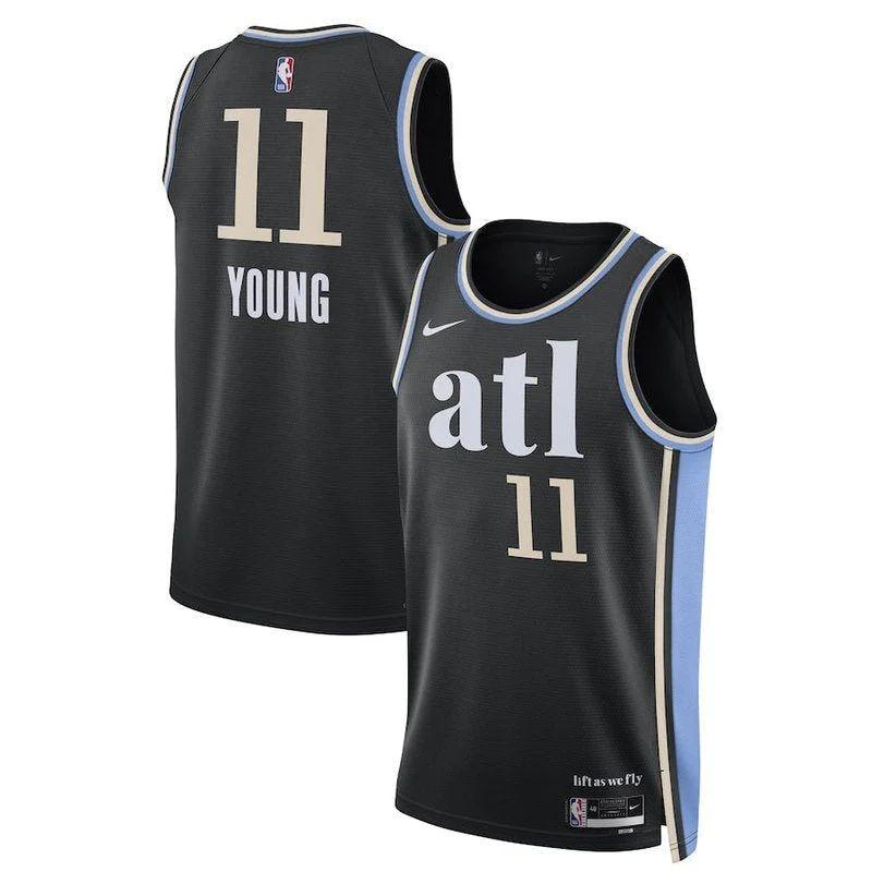 Trae Young Atlanta Hawks Unisex 23/24 Nba Jersey – Black – City Edition